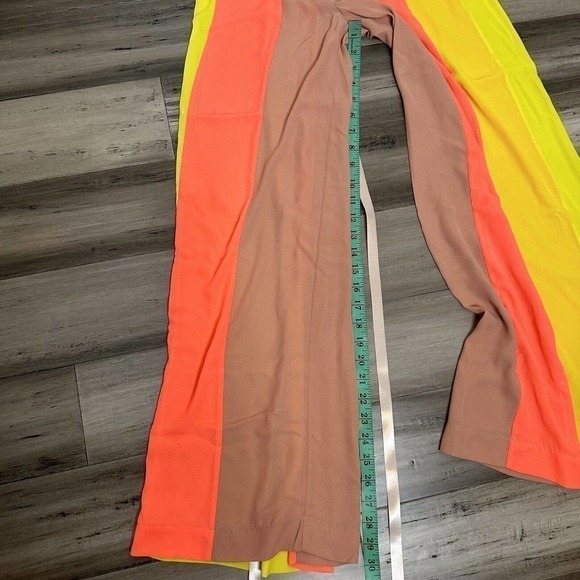 NWT House of CB Striped Margot Pants Women's High Waisted Wide Leg Semi-Sheer XS - Picture 8 of 9